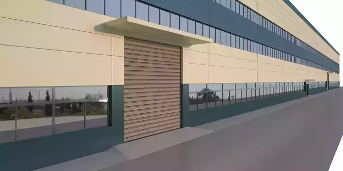 Industrial Building Factory 021 3D model 6