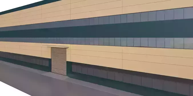 Industrial Building Factory 021 3D model 4