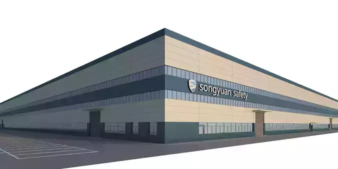 Industrial Building Factory 021 3D model 2
