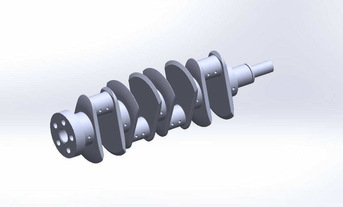 Crank-Saft crankshaft 3D print model_0
