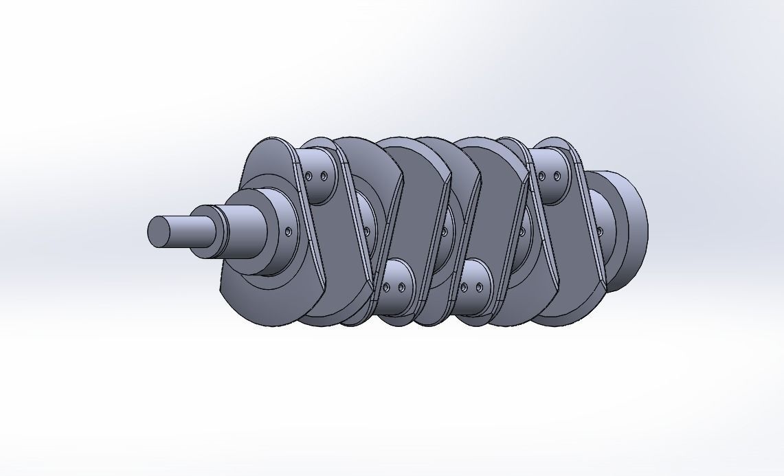 Crank-Saft crankshaft 3D print model_3