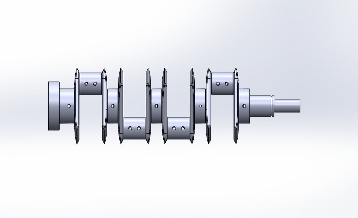 Crank-Saft crankshaft 3D print model_4