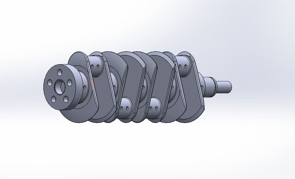 Crank-Saft crankshaft 3D print model_2