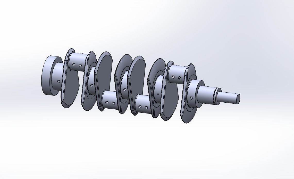 Crank-Saft crankshaft 3D print model_1