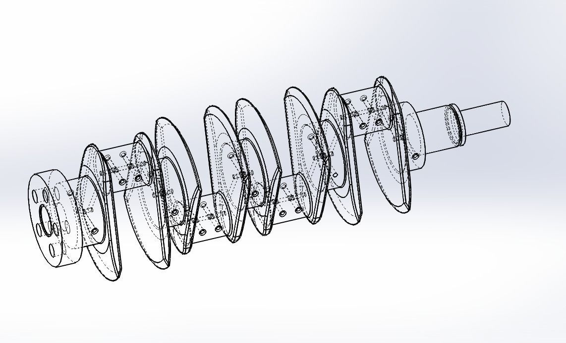 Crank-Saft crankshaft 3D print model_5