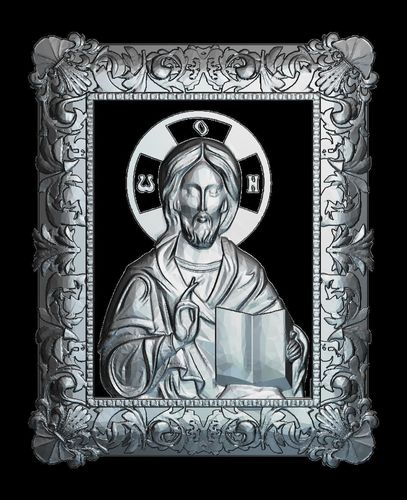 55 RELIGION ICON Jesus Christ 3D STL Model for CNC Router 3D print model