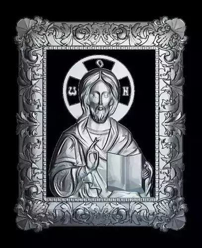 55 RELIGION ICON Jesus Christ 3D STL Model for CNC Router 3D print model