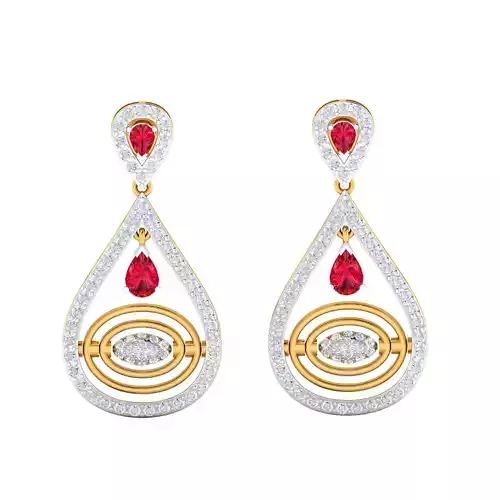 Women Earring Render 3dm STL SLC JCD OBJ FBX Details