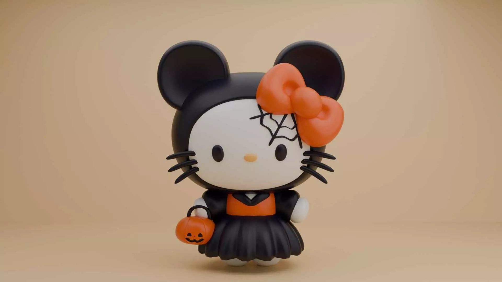 Halloween Mickey mouse hello kitty 100 3D print model
