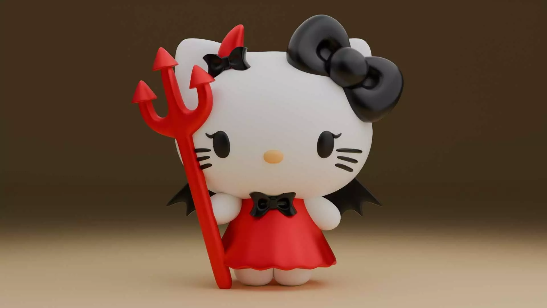 Halloween wizard hello kitty 86 3D print model
