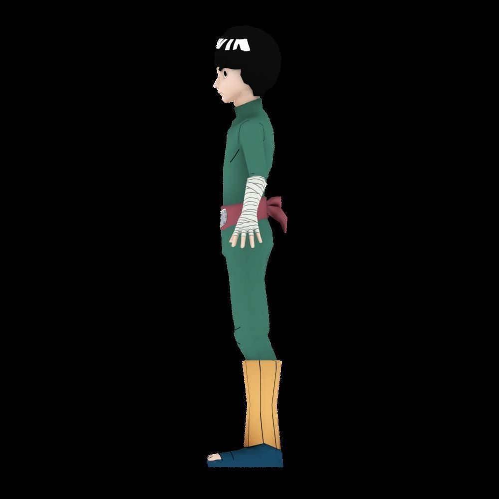 Rock lee Low-poly 3D model_2