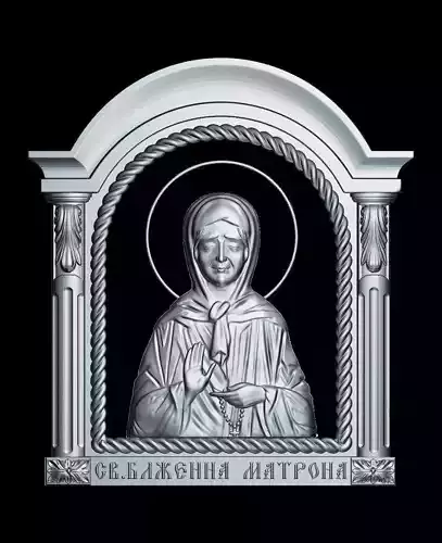 58 RELIGION ICON Blessed Matrona of Moscow 3D print model