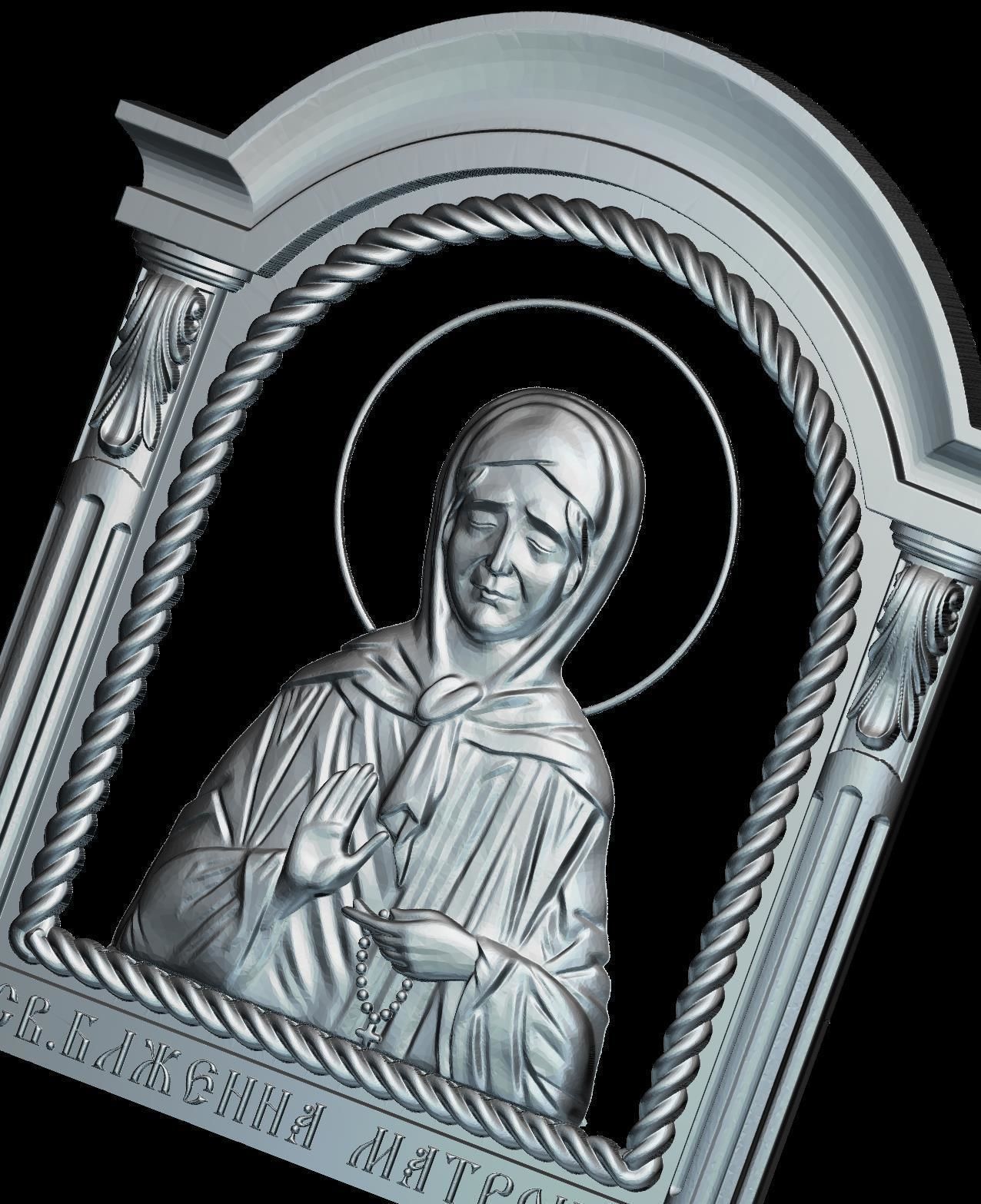 58 RELIGION ICON Blessed Matrona of Moscow 3D print model_1