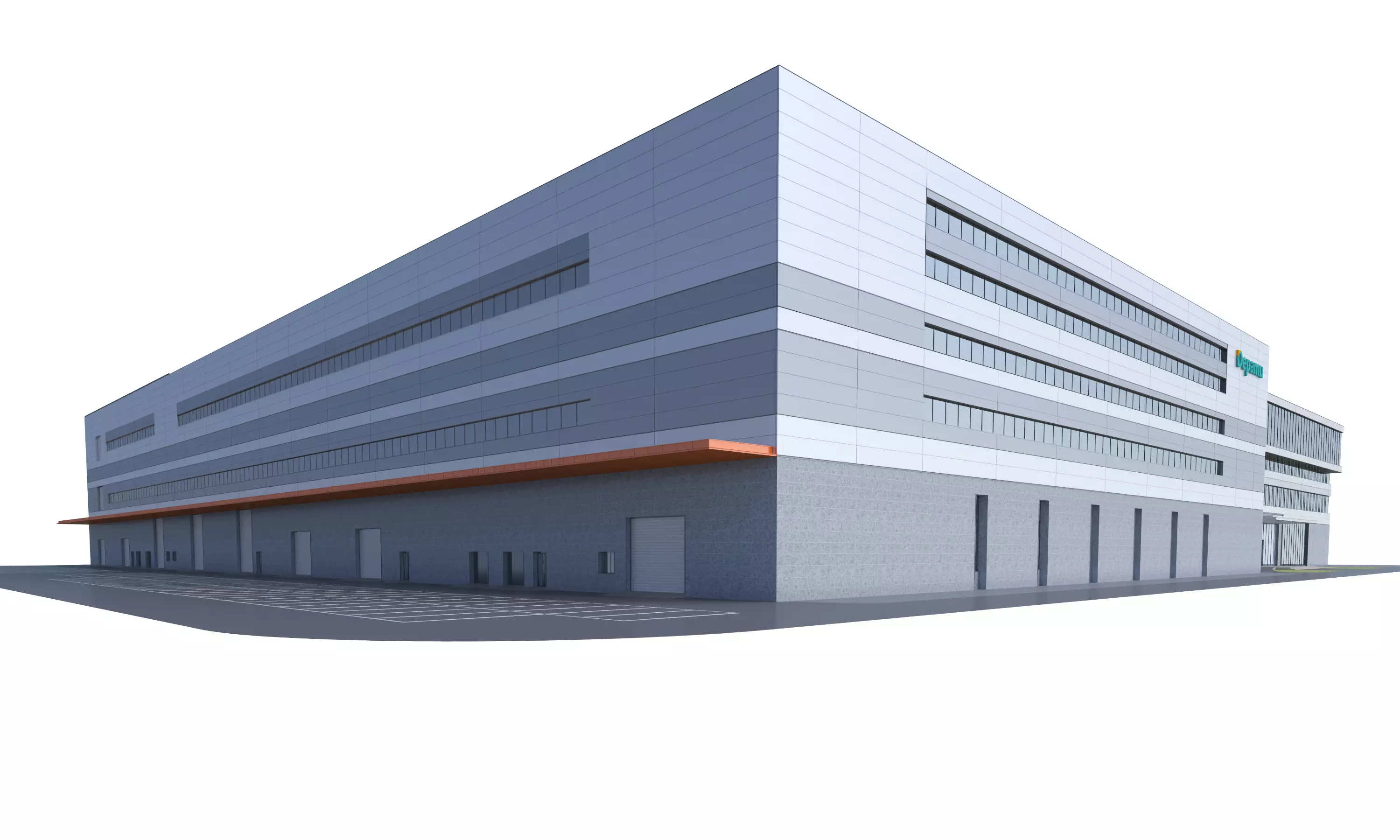 Industrial Building Factory 020 3D model
