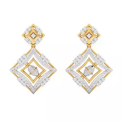 Women Earring Render 3dm STL SLC JCD OBJ FBX Details