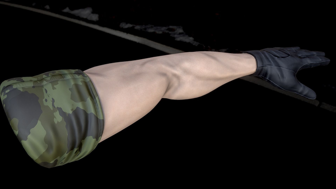 Rigged Male First Person Character Arms 3D model