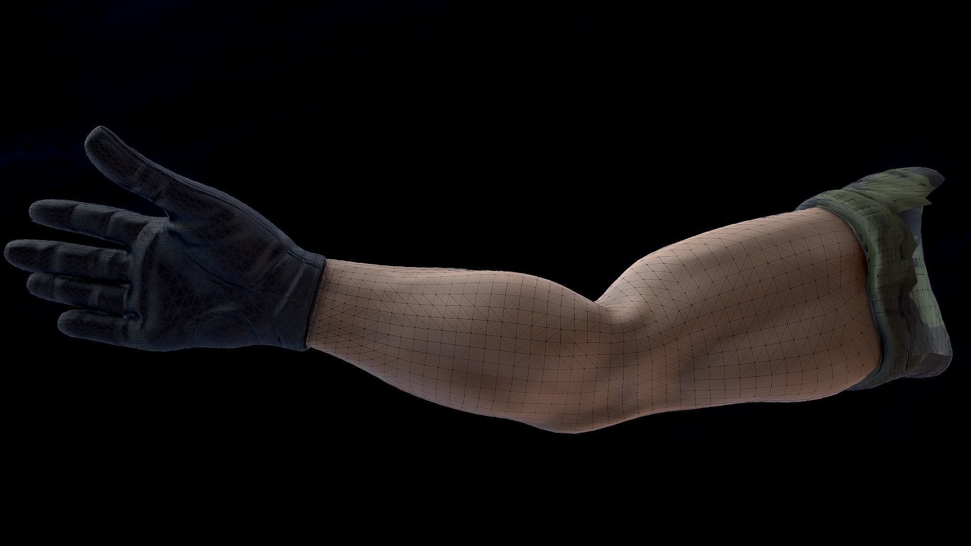 Rigged Male First Person Character Arms 3D model_5