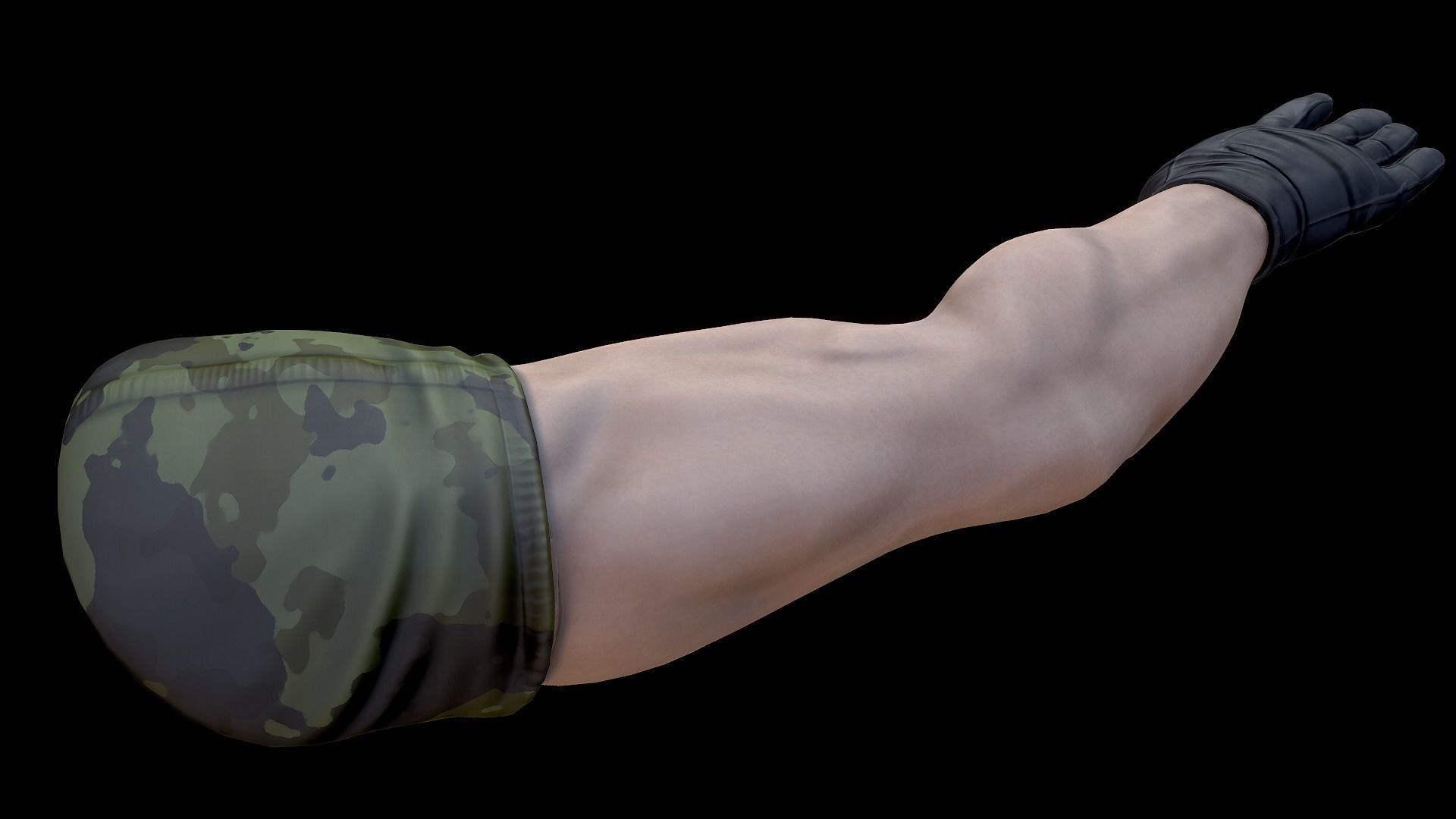 Rigged Male First Person Character Arms 3D model_2