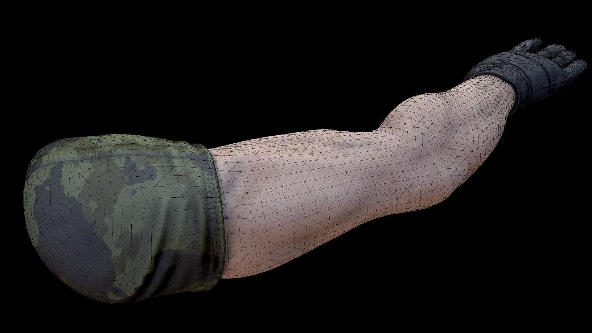 Rigged Male First Person Character Arms 3D model_3