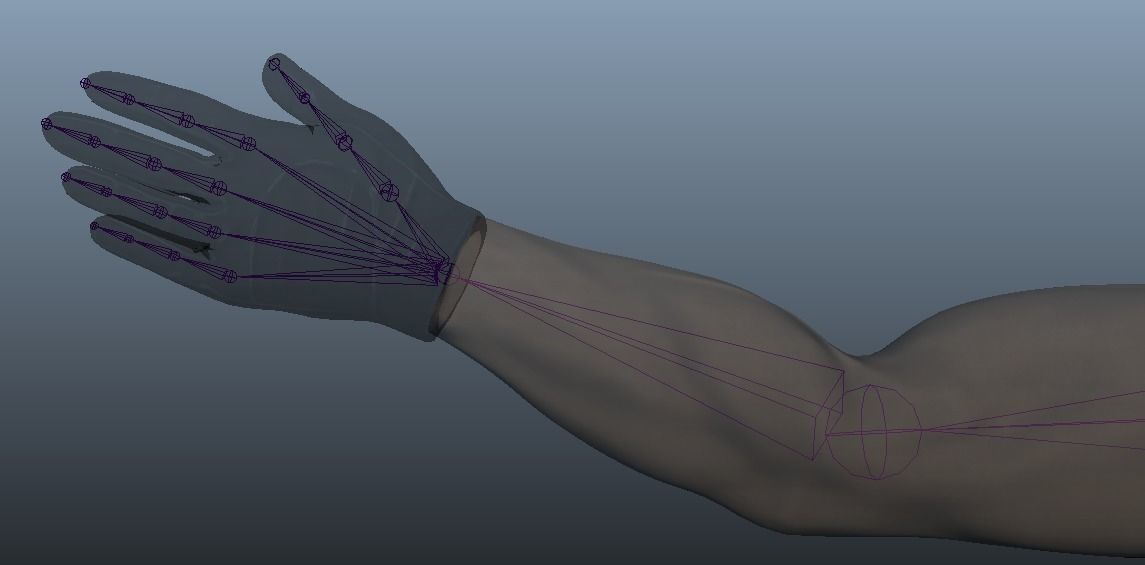 Rigged Male First Person Character Arms 3D model_7