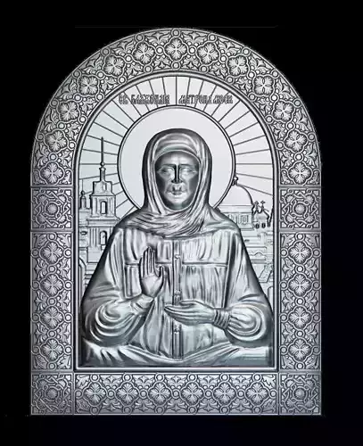 56 RELIGION ICON St Matrona STL Model  CNC Router 