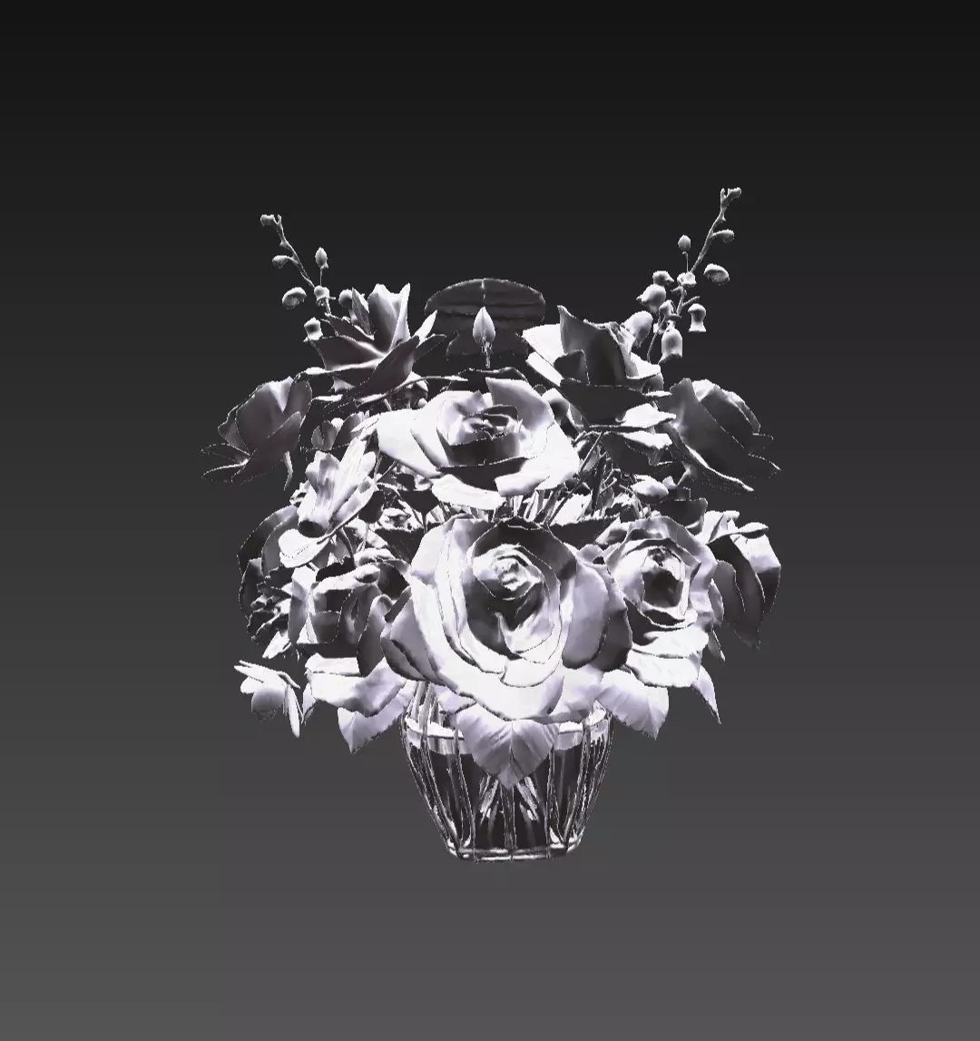 Flowers and vases 3D print model