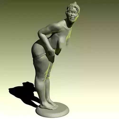 Coquine Nude female figurine for 3D printing quality STL