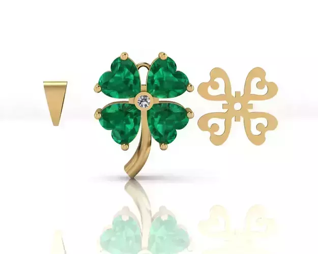 4-leaf clover jewelry pendant
