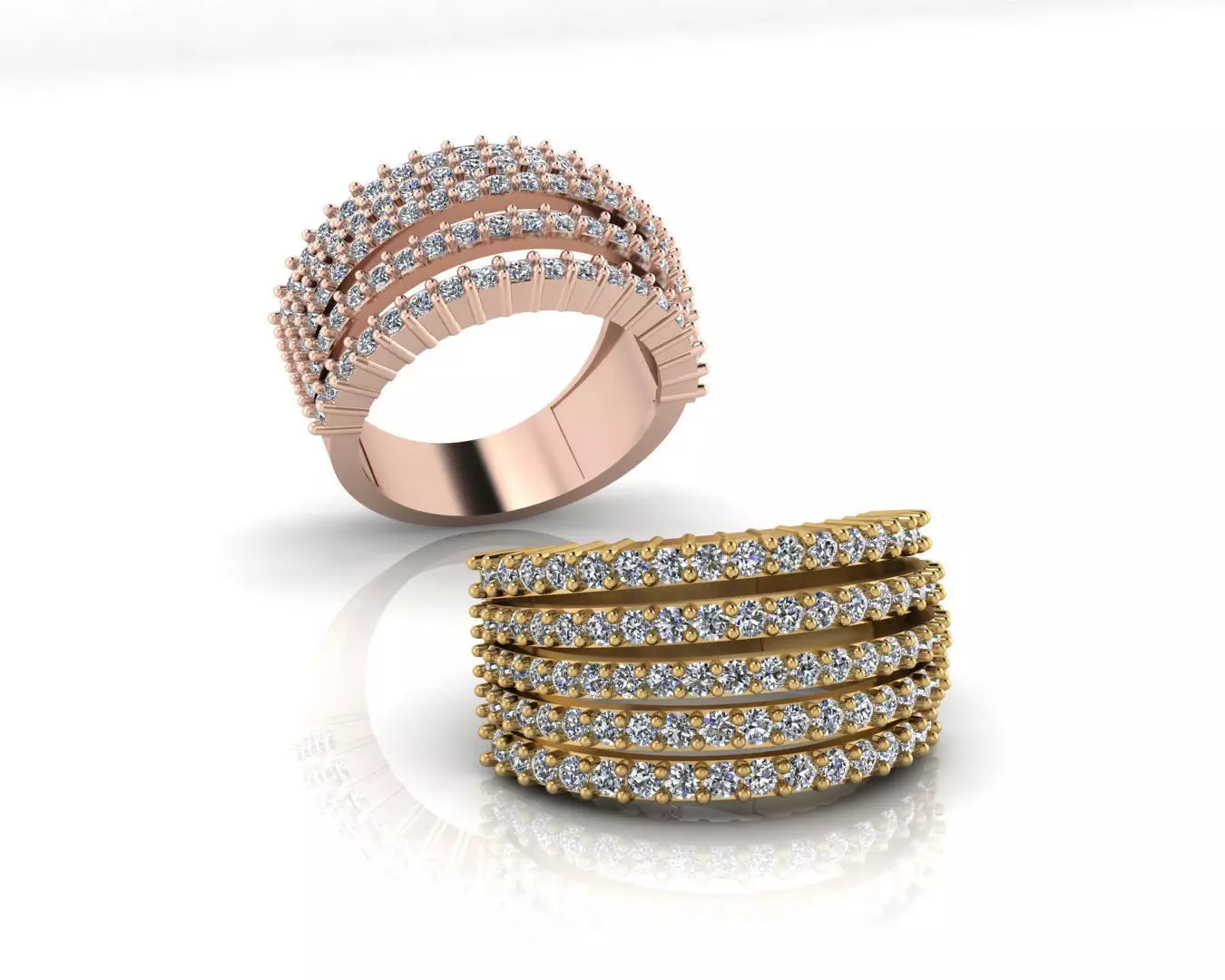 5 line engagement jewelry ring 3D print model