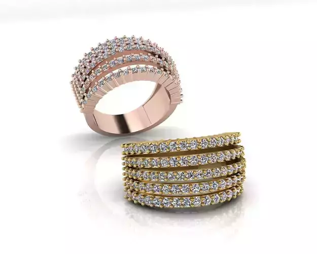 5 line engagement jewelry ring