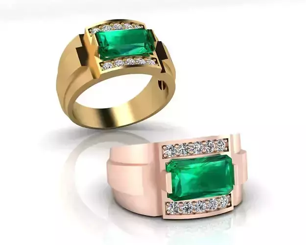 man emerald jewelry ring