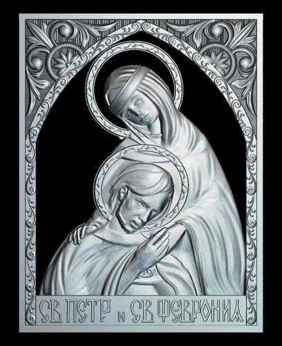 62 RELIGION ICON Saints Peter and Fevronia 3D print model