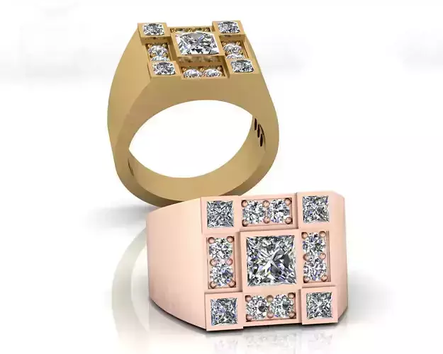 princes and round high jewelry ring