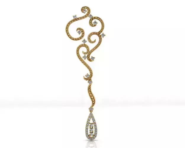 floral jewelry pendant