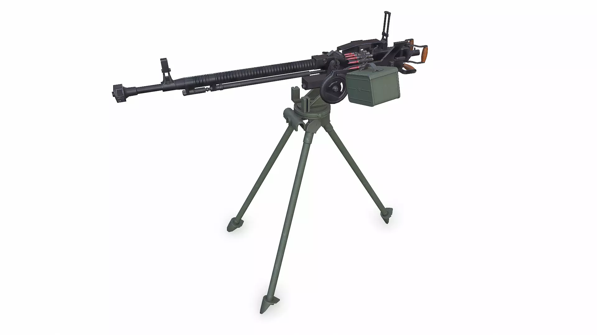 DShK Heavy Machine Gun Low-poly PBR Low-poly 3D model