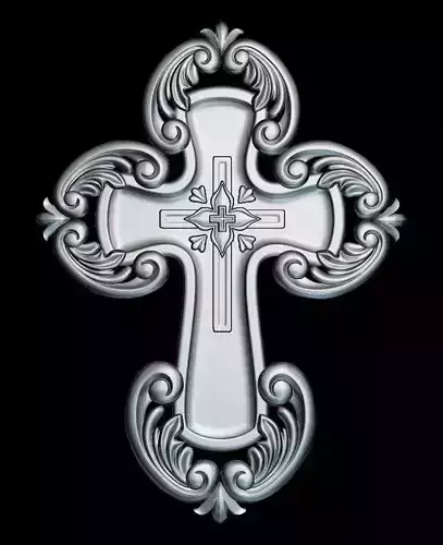 66 RELIGION Cross 3D STL  3D print model