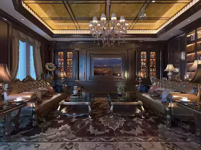 European classical living room