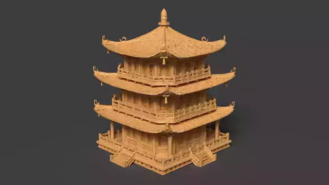 Chinese ancient wooden house  
