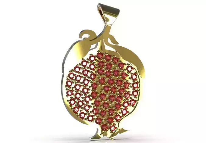 Jewelry stl 3d printable Pomegranate Pendant model jp0243