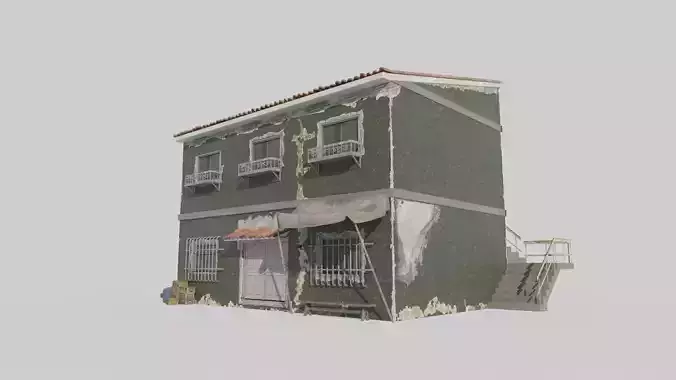 Steel tile buildings in slums