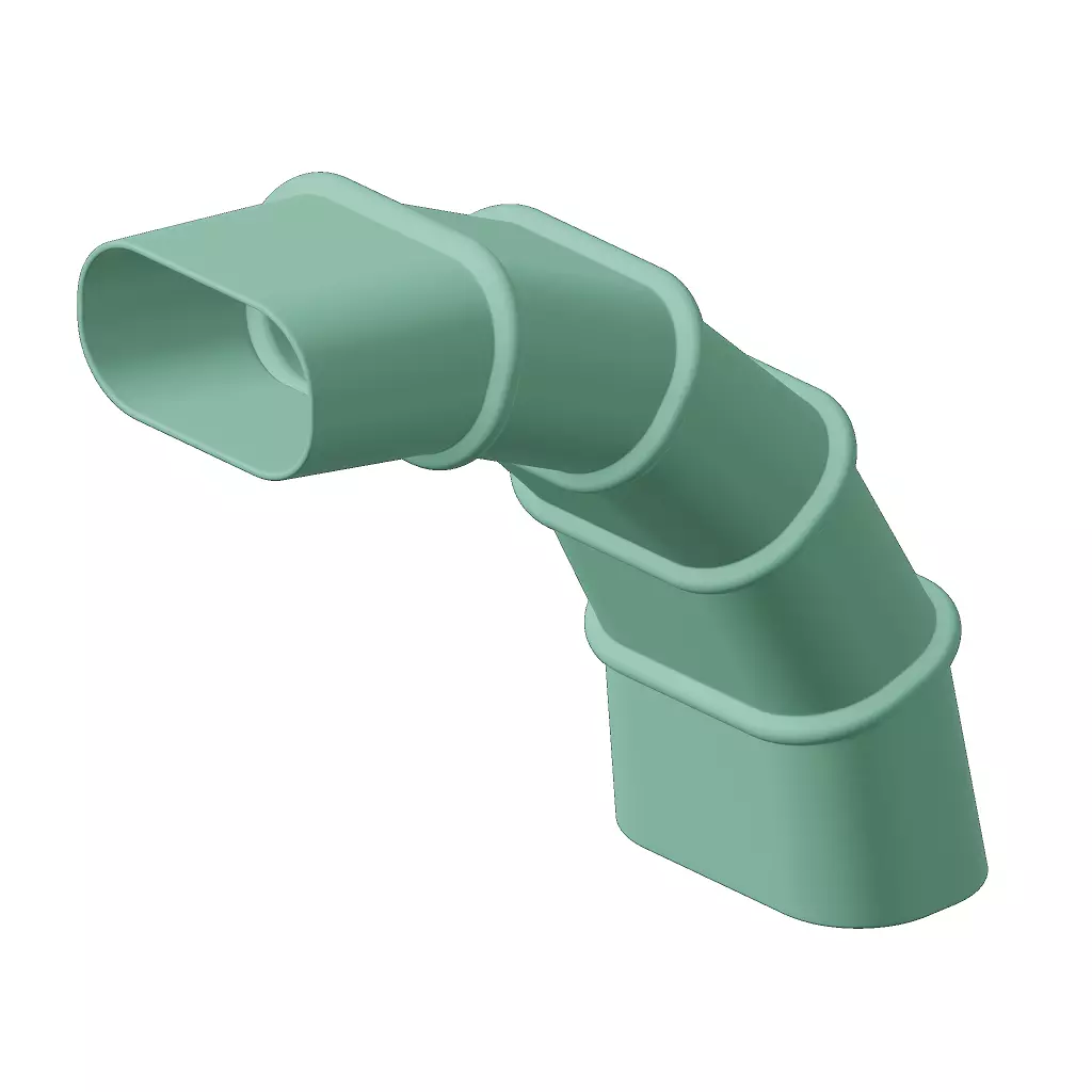 Plastic HVAC Oval Elbow Air Duct Toy 3D model