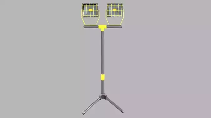 Flood Light Low Poly PBR 3D Model