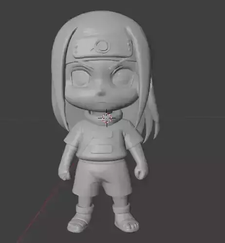 Kawaii Neji Hyuga Ninja Kid Stylized 3D Print Model