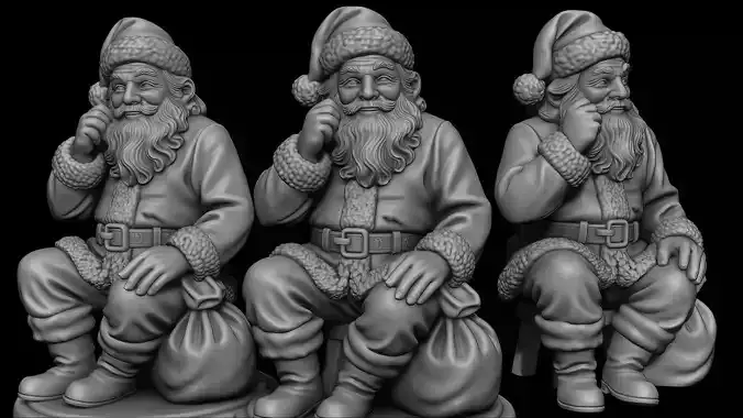 Vintage Classic Santa Claus Statue