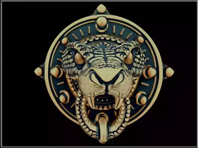 Snake head brass Door Knocker