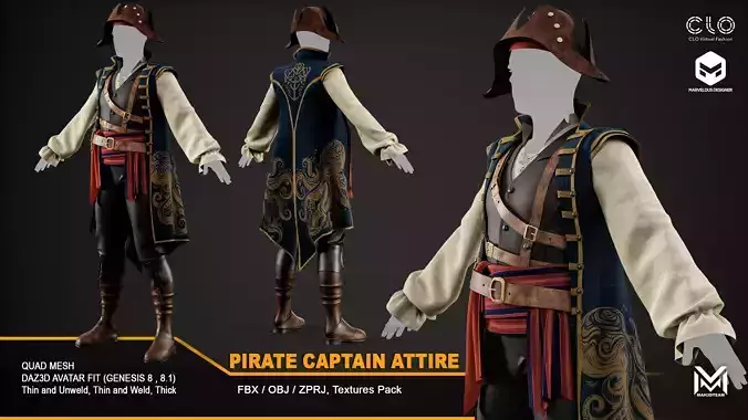 Pirate Captain Attire