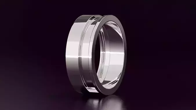 Mens wedding band N08 8mm EU60