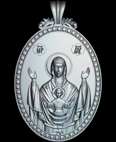 75RELIGION ICON  Pendant Our Lady 3D print model