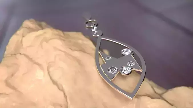 Crystal ring earring 