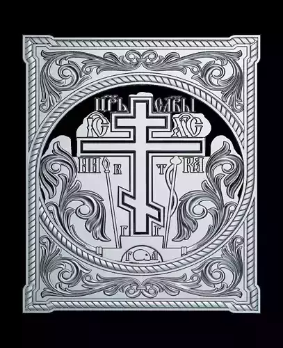 78 RELIGION ICON Calvary Golgotha 3D print model